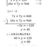 方程式練習問題【連立方程式の文章問題～食塩水の濃度～】